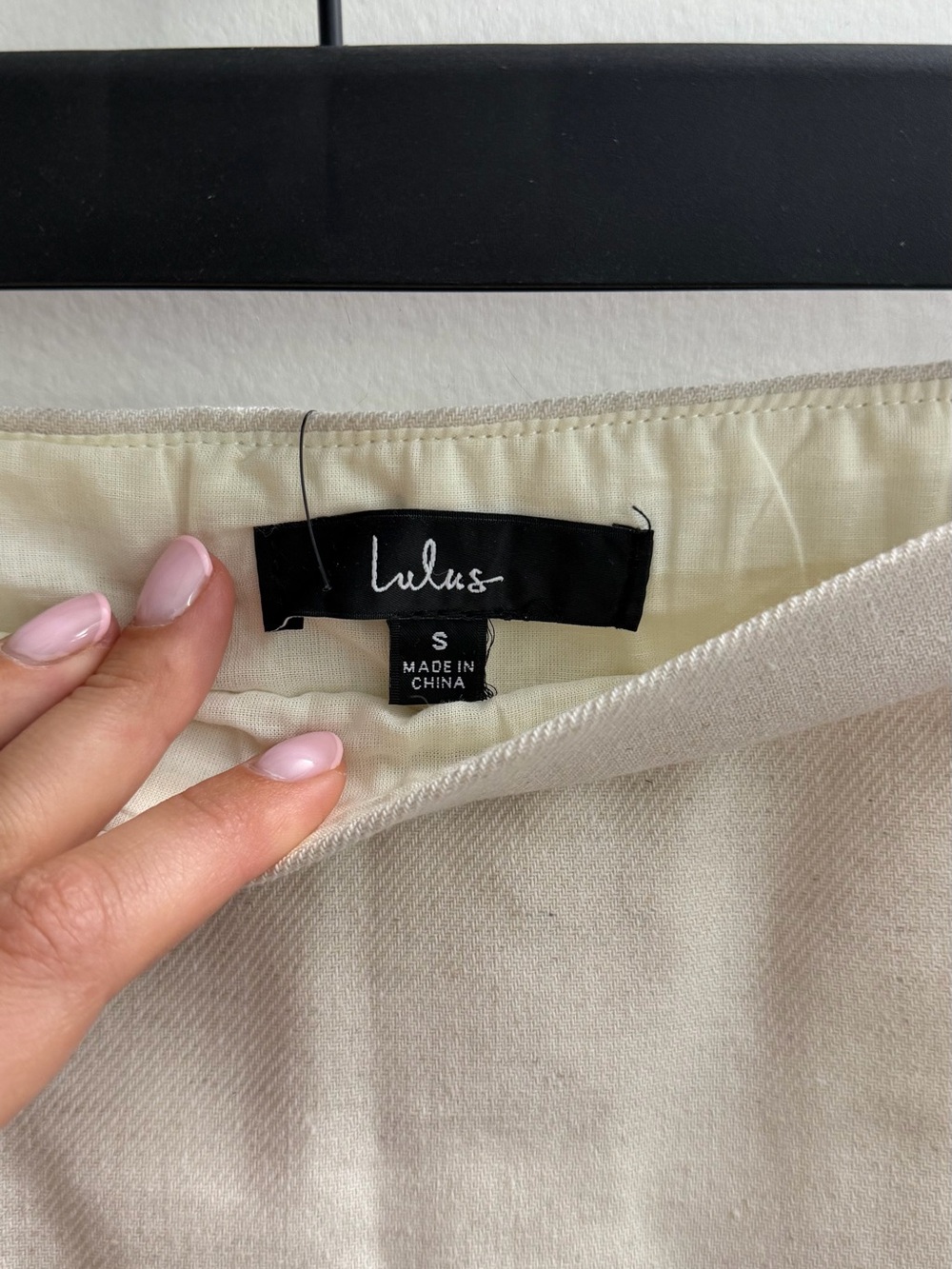 Lulus Belinda Beige Tassel Mini Skirt - Size S - Picture 4 of 4